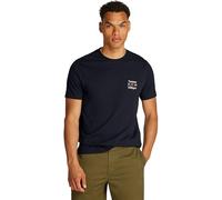 Tommy Hilfiger T-Shirt Manches Courtes Homme Stack Tee avec Col Ras-du-Cou, Bleu (Desert Sky), M