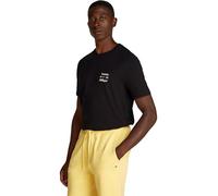 Tommy Hilfiger T-Shirt Manches Courtes Homme Stack Tee avec Col Ras-du-Cou, Noir (Black), XXL