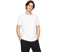 Tommy Hilfiger T-Shirt Manches Courtes Homme Tipped Collar Col Ras-du-Cou, Blanc (White), XS