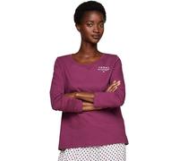 Tommy Hilfiger T-Shirt Manches Longues Femme Col Ras-du-Cou, Rouge (Heritage Plum), M