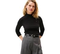 Tommy Hilfiger T-Shirt Manches Longues Femme Jersey Fine Col Cheminée