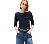 Tommy Hilfiger T-Shirt Manches Longues Femme New Cody Slim Col Bateau, Bleu (Nos Desert Sky), S