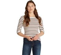 Tommy Hilfiger T-Shirt Manches Longues Femme New Cody Slim Col Bateau, Multicolore (Fine STP Calico/Deep Rouge), XL