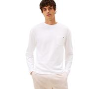 Tommy Hilfiger T-Shirt Manches Longues Homme Pocket Tee avec Col Ras-du-Cou, Blanc (Th Optic White), M