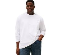 Tommy Hilfiger T-Shirt Manches Longues Homme Stretch Slim Fit avec Col Ras-du-Cou, Blanc (White), 2XL