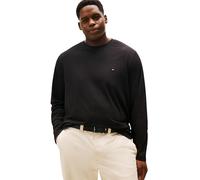 Tommy Hilfiger T-Shirt Manches Longues Homme Stretch Slim Fit avec Col Ras-du-Cou, Noir (Black), 4XL