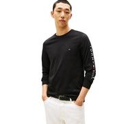 Tommy Hilfiger T-Shirt Manches Longues Homme Tommy Logo Coton, Noir (Black), S