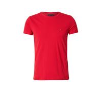 Tommy Hilfiger Homme T-Shirt Manches Courtes Stretch Slim Fit Col Ras-du-Cou, Multicolore (Medium Red), S