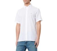 Tommy Hilfiger T-Shirt Seersucker Solid RF pour Homme S/S, Blanc (Blanc), L