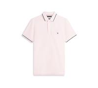 TOMMY HILFIGER T-Shirt 'Slim Fit Tipped' rose pastel / rouge / noir / blanc, Taille XL
