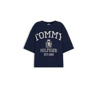 TOMMY HILFIGER T-shirt 'VARSITY CREST' beige / bleu marine, Taille XL