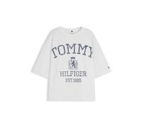 TOMMY HILFIGER T-shirt 'VARSITY CREST' opal / blanc, Taille XS