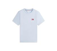 TOMMY HILFIGER T-Shirt 'Wavy Flag' bleu pastel / bleu foncé / rouge / blanc, Taille S