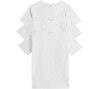 Tommy Hilfiger T-Shirts Manches Courtes Lot de 3 Homme Slim Fit, Blanc (White/White/White), S