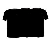 Tommy Hilfiger T-Shirts Manches Courtes Lot de 3 Homme Slim Fit, Noir (Black/Black/Black), L