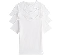 Tommy Hilfiger T-Shirts Manches Courtes Lot de 3 Homme Stretch Col en V, Blanc (White/White/White), M