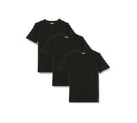 Tommy Hilfiger T-Shirts Manches Courtes Lot de 3 Homme Stretch Col en V, Noir (Black/Black/Black), S