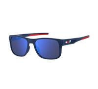 Tommy Hilfiger Th 1913/S Homme Sunglasses, Fll/Zs Matte Blue, 55