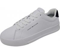 Tommy Hilfiger Homme Th Court LTH Detail Ess Fm0Fm05367 Chaussures Basses, White (White/Desert Sky), 45.5 EU