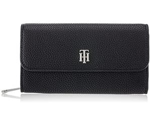 Tommy Hilfiger TH Element Portefeuille à Rabat Noir, Noir