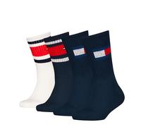 Tommy Hilfiger TH KIDS SOCK 4P FLAG & SPORT STRIPE ECOM, bleu marine, 27-30