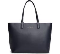 Tommy Hilfiger Cabas Sac Femme Logotape avec Fermeture Éclair, Bleu (Space Blue Corp), Taille Unique