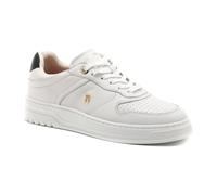 Tommy Hilfiger - TH Monogram Leather Cupsole Trainers - Femme - Chaussures - Blanc - Taille: 37 EU