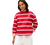 Tommy Hilfiger TH Script MDRN Terry SWTSHRT WW0WW48431 Pull Sweat-Shirt, Rouge (Primary Red/Calico STP), XXL, Rouge (Rouge Primaire/Calico STP), XXL