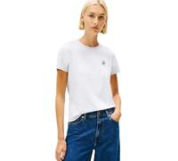 Tommy Hilfiger TH Script REG C-NK SS Tee WW0WW47809 T-Shirt S/S pour Femme, Bleu (Morning Sky Blue), 3XL, Bleu (Morning Sky Blue), 3XL Grande Taille