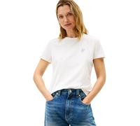 Tommy Hilfiger Th Script Reg C-NK SS Tee Ww0Ww47809 T-Shirt S/S, White (Ecru), XXL Femme