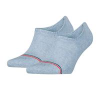 Tommy Hilfiger Footie Chaussettes, Bleu, 43/46 (Lot de 2) Unisexe