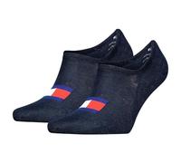 Tommy Hilfiger Footie Chaussettes, Bleu Marine, 43/46 (Lot de 2) Unisexe