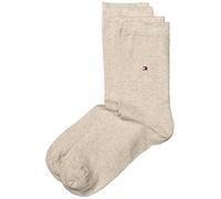 Tommy Hilfiger TH WOMEN SOCK CASUAL 2P - Chaussettes - 100 DEN - Femme - Beige (light Beige Melange 360) - 35-38 (Taille fabricant: 35-38)