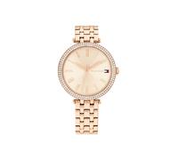 Tommy Hilfiger Montre à Mouvement à Quartz Trois Aiguilles pour Femme avec Bracelet en Acier Inoxydable de Couleur Or Rose - 1782721