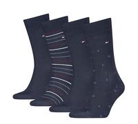 Tommy Hilfiger Tin Giftbox Classic Sock, Bleu Marine, 43-46 (Lot de 4) Hommes