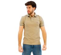 Tommy Hilfiger Tipped Slim Fit Short Sleeve Polo Beige M Homme