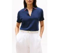 Tommy Hilfiger Tipping Polo Reg Fit S/s Dark Blue Taille: L | Polos Outlet | Femme | Bleu