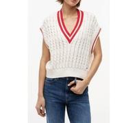 Tommy Hilfiger Tipping V Neck Ancient White Taille: M | Pulls Outlet | Femme | Blanche