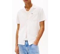 Tommy Hilfiger Tjm Linen Blend Camp Regular Fit Short Sleeve Shirt Ecru Taille: L | Casual chemises Outlet | Homme | Blanche