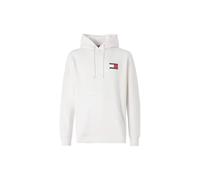 Tommy Hilfiger TJM REG Essential Flag Hood EXT Sweat à capuche pour homme, Blanc ancien, M