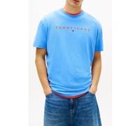 Tommy Jeans Linear Logo Regular Fit Short Sleeve T-shirt Bleu S Homme