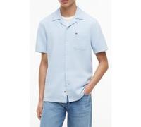Tommy Jeans Chemise Manches Courtes reg Linen Blend c3q Sweet Blue L