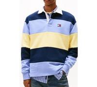 Tommy Jeans Sweat-shirt bleu marine / bleu-gris / jaune pastel, Taille M
