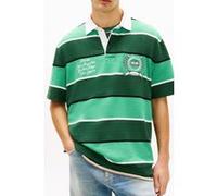 Tommy Hilfiger Tjm Relaxed Ss Stripe Polo Shadow Pine Stripe Taille: M | T-Shirts Outlet | Homme