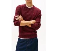 Tommy Hilfiger Tjm Slim Badge Cable Red Wine Tonal Taille: S | Pulls Outlet | Homme | Rouge