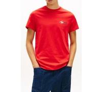 Tommy Hilfiger Tjm Slim Sign Chest Rapid Red Taille: S | T-Shirts Outlet | Homme | Rouge