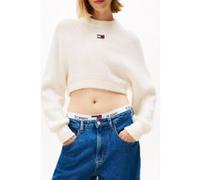 Tommy Hilfiger Tjw Crop Badge Sweater Ancient White Taille: S | Pulls Outlet | Femme | Blanche