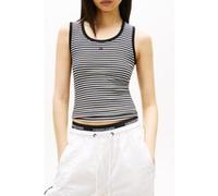 Tommy Hilfiger Tjw Essential Rib T-shirt Black/ecru Stripe Taille: M | Tanktops Outlet | Femme | Le Noir