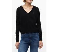 Tommy Jeans Pull Tjw Essential col en V drapeau brodé Femme S Noir