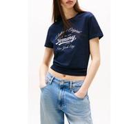 Tommy Hilfiger Tjw Reg Essential Lo T-shirt, Slim Fit, Dark Night Navy Taille: XS | T-shirts Outlet | Femme | Le Noir